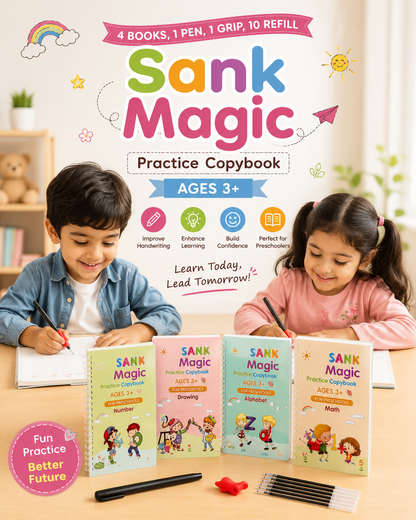 Kosyliving™  Little Learners - 4-in-1 Learning kit For 3+ kids (4 book's + 1 pen, gripper and 10 rifills)