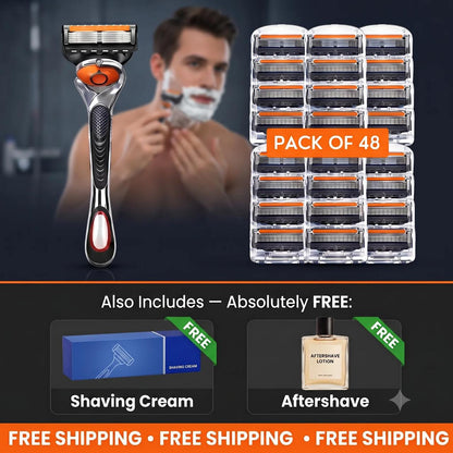 Precision Razor - 48 Blade Shaving Razor | No Cuts Guaranteed